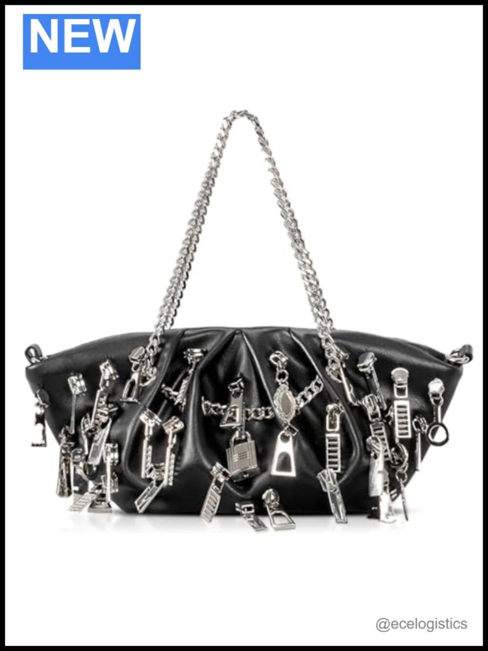 Leather Tote Bag Women Satchel Crossbody Handbag Detachable Chain Strap Wedding